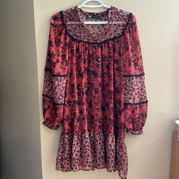 Zara Babydoll-Shift Mini Dress - Picture 3 of 4